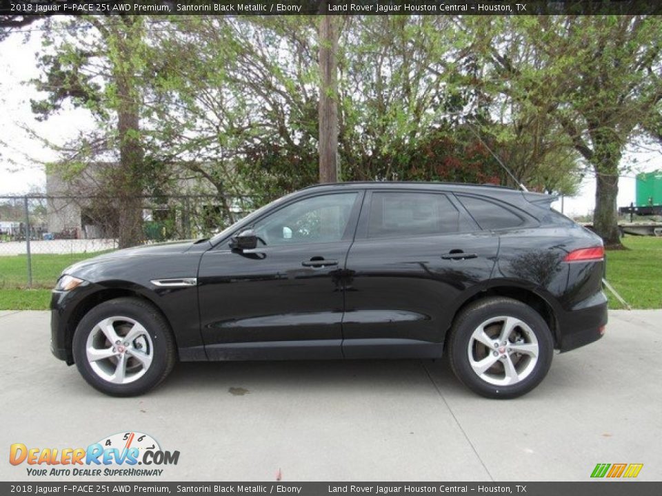 2018 Jaguar F-PACE 25t AWD Premium Santorini Black Metallic / Ebony Photo #11