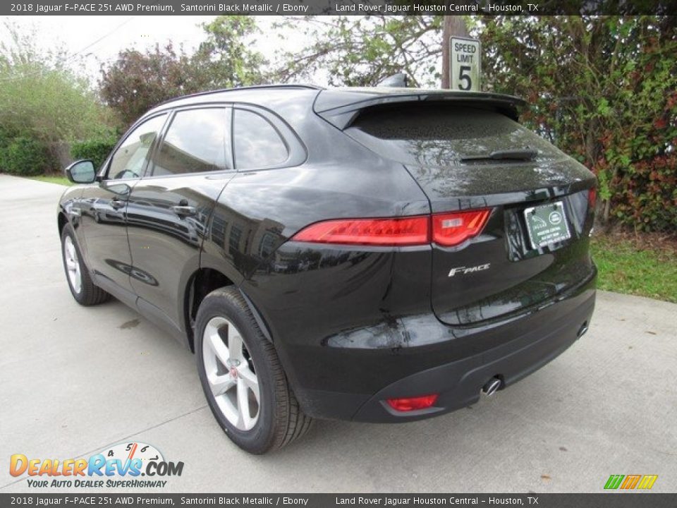 2018 Jaguar F-PACE 25t AWD Premium Santorini Black Metallic / Ebony Photo #12