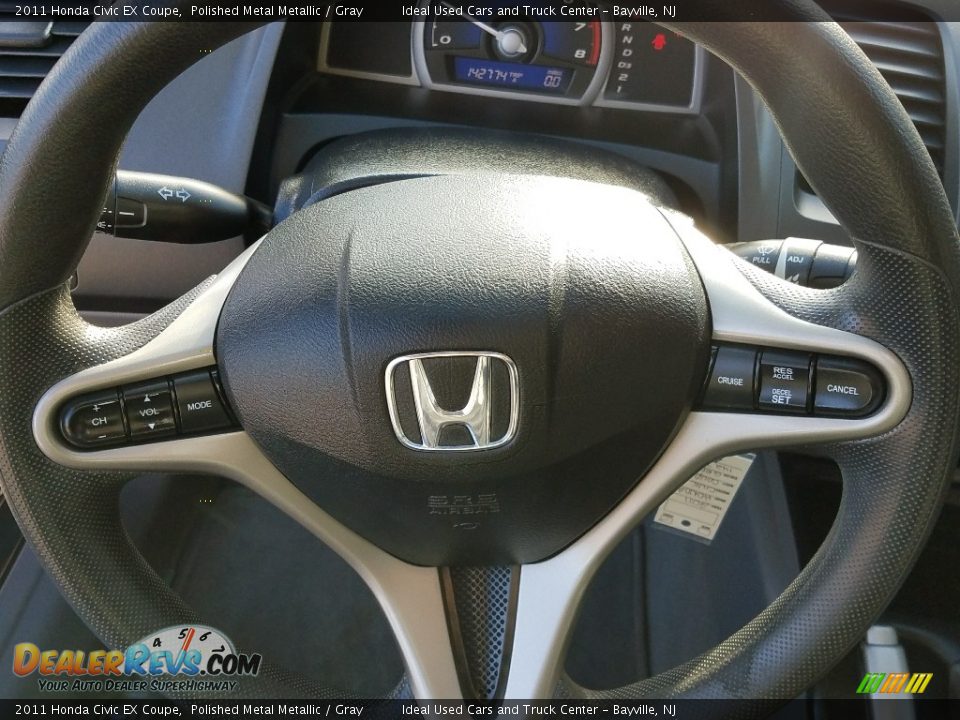 2011 Honda Civic EX Coupe Polished Metal Metallic / Gray Photo #15