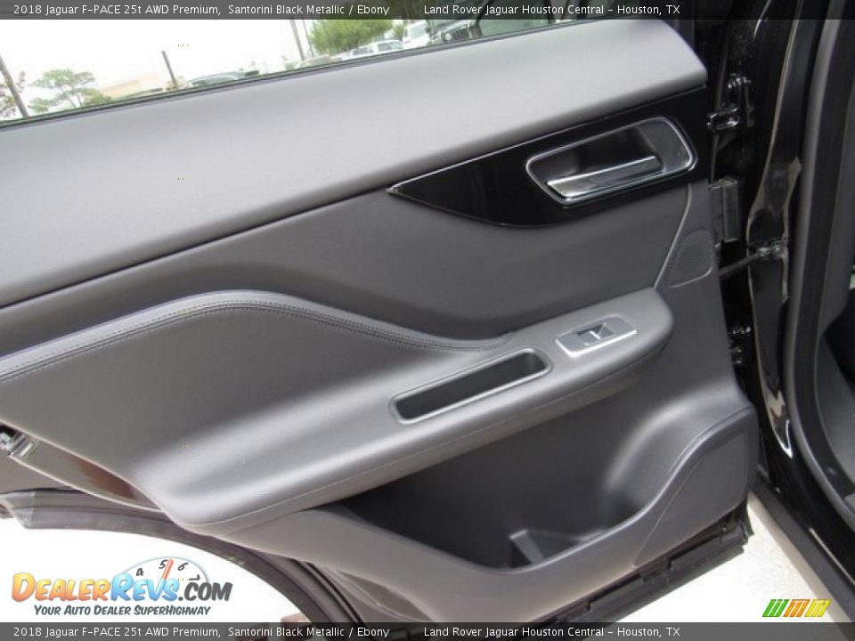 2018 Jaguar F-PACE 25t AWD Premium Santorini Black Metallic / Ebony Photo #22