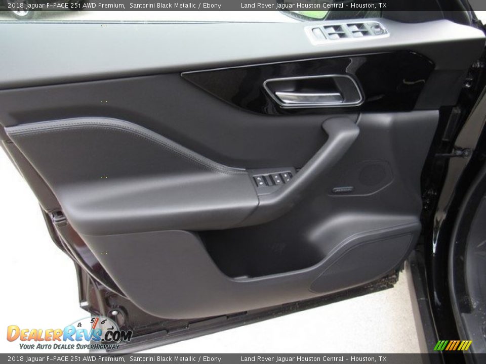 2018 Jaguar F-PACE 25t AWD Premium Santorini Black Metallic / Ebony Photo #23