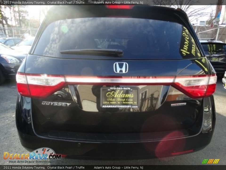 2011 Honda Odyssey Touring Crystal Black Pearl / Truffle Photo #6