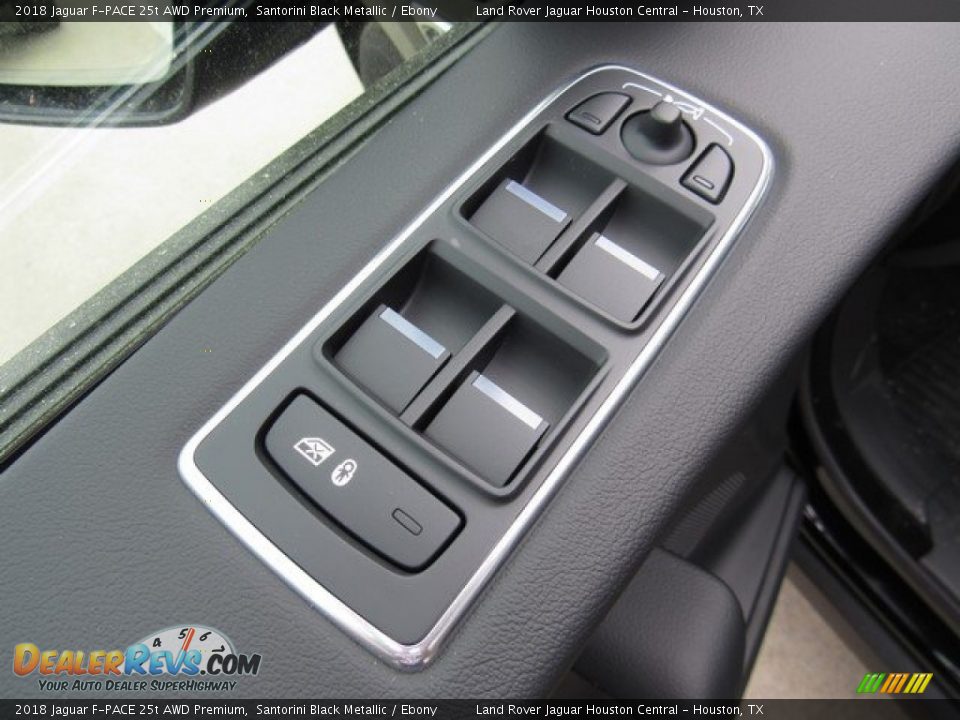 2018 Jaguar F-PACE 25t AWD Premium Santorini Black Metallic / Ebony Photo #24