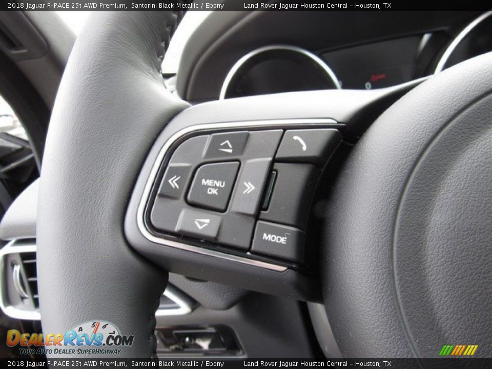 2018 Jaguar F-PACE 25t AWD Premium Santorini Black Metallic / Ebony Photo #28