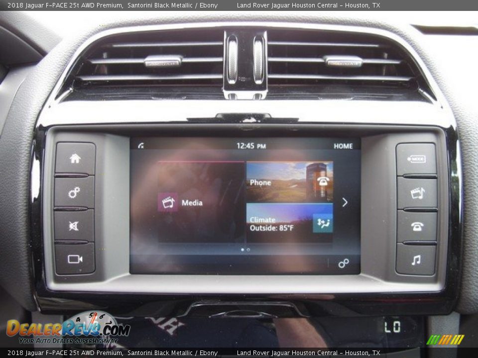 2018 Jaguar F-PACE 25t AWD Premium Santorini Black Metallic / Ebony Photo #31