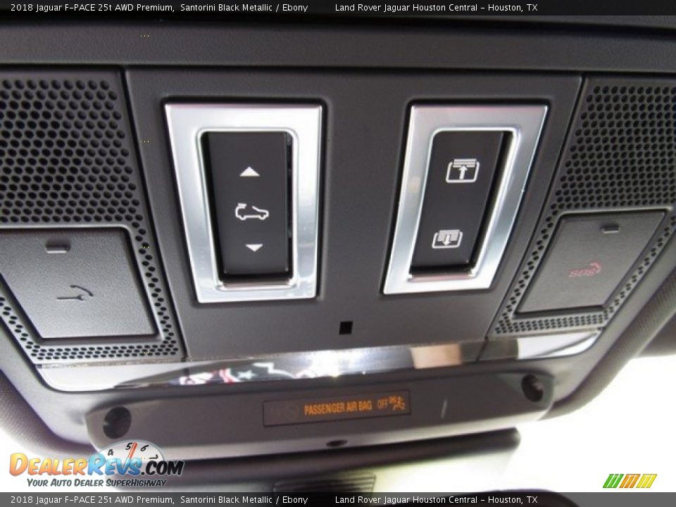 2018 Jaguar F-PACE 25t AWD Premium Santorini Black Metallic / Ebony Photo #36