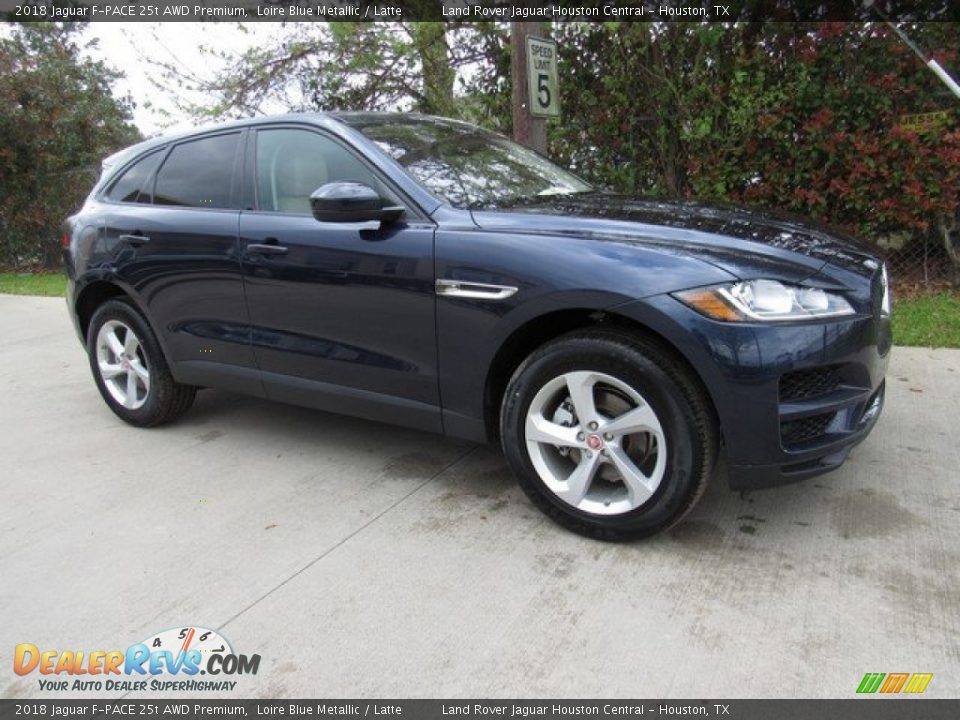 2018 Jaguar F-PACE 25t AWD Premium Loire Blue Metallic / Latte Photo #1