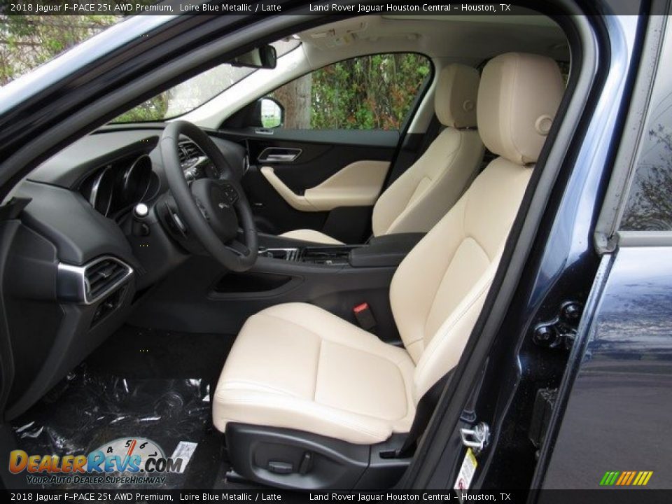 2018 Jaguar F-PACE 25t AWD Premium Loire Blue Metallic / Latte Photo #3