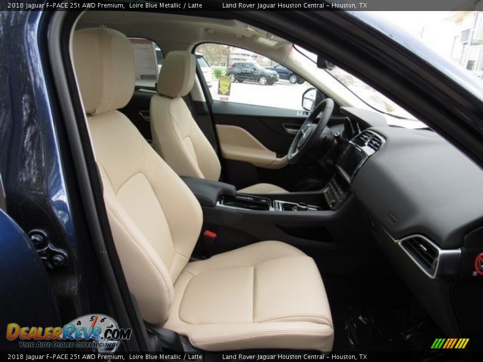 2018 Jaguar F-PACE 25t AWD Premium Loire Blue Metallic / Latte Photo #5