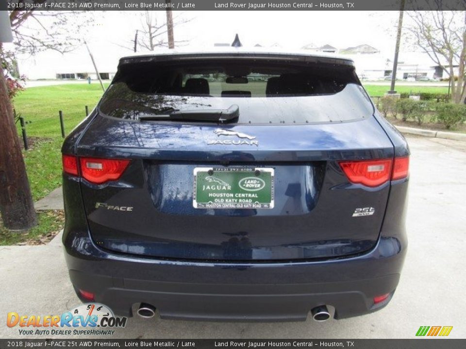 2018 Jaguar F-PACE 25t AWD Premium Loire Blue Metallic / Latte Photo #8