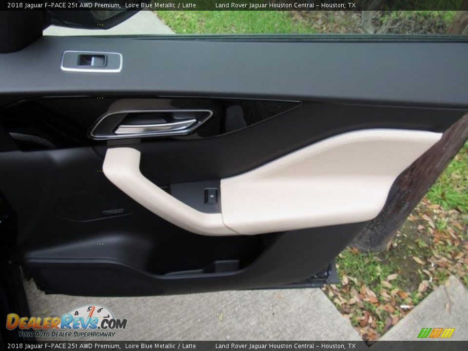 2018 Jaguar F-PACE 25t AWD Premium Loire Blue Metallic / Latte Photo #21