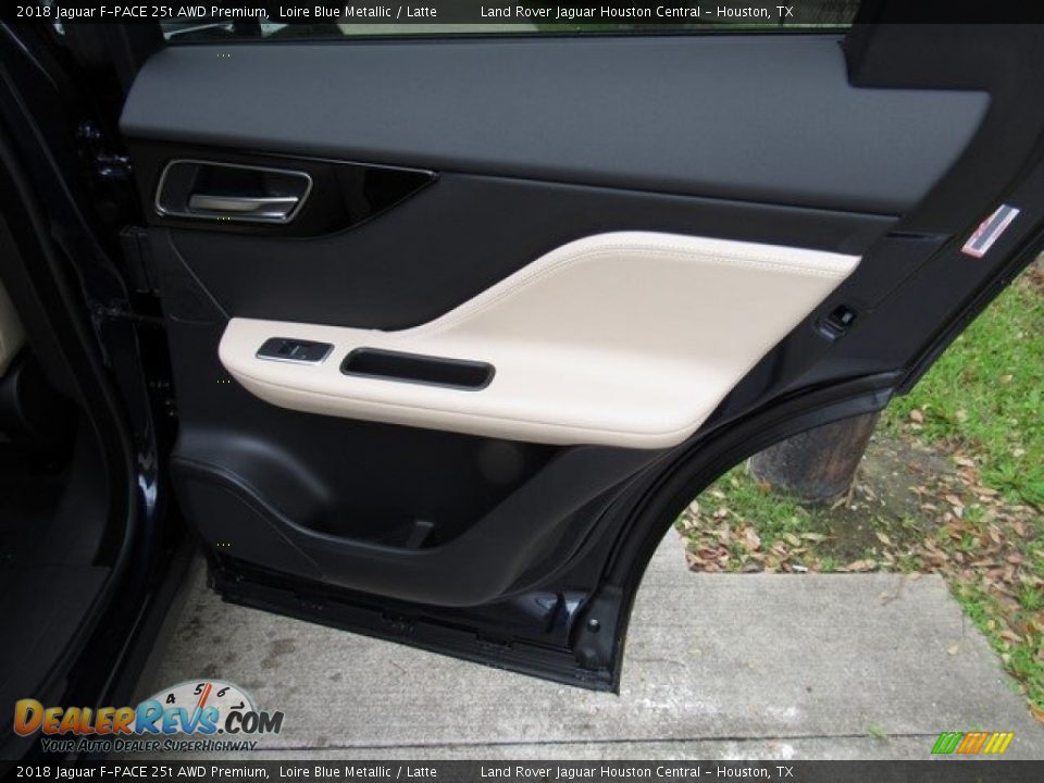 2018 Jaguar F-PACE 25t AWD Premium Loire Blue Metallic / Latte Photo #22