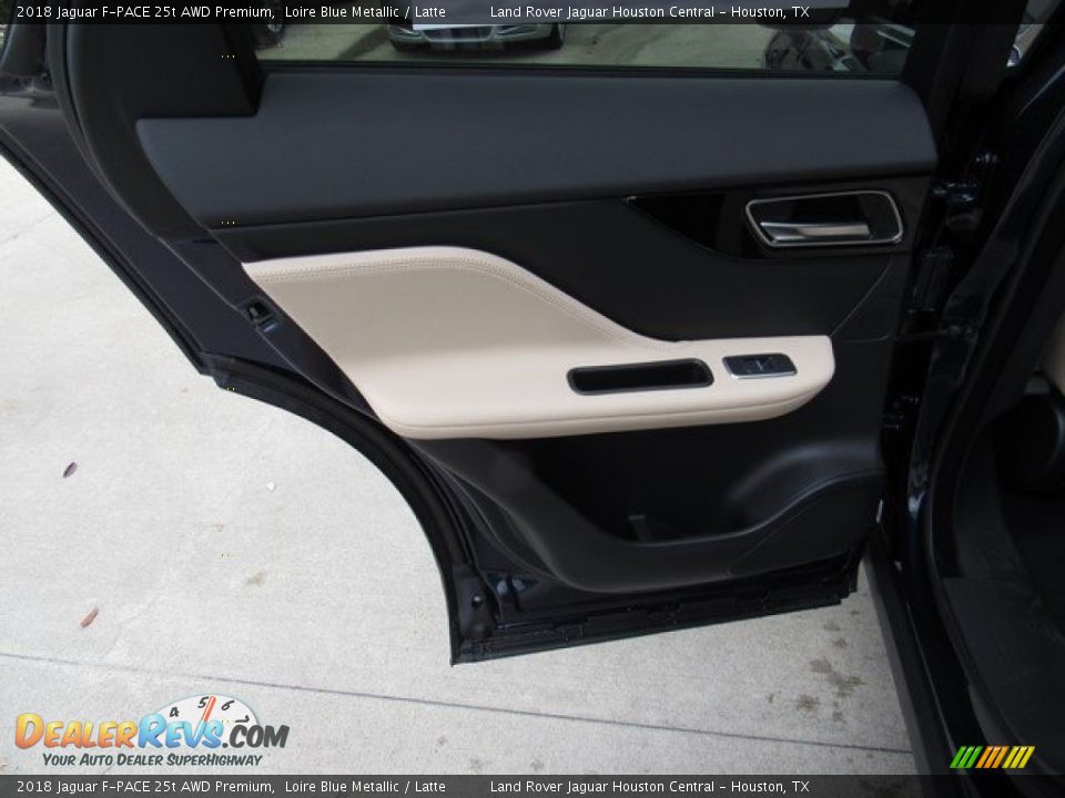2018 Jaguar F-PACE 25t AWD Premium Loire Blue Metallic / Latte Photo #23