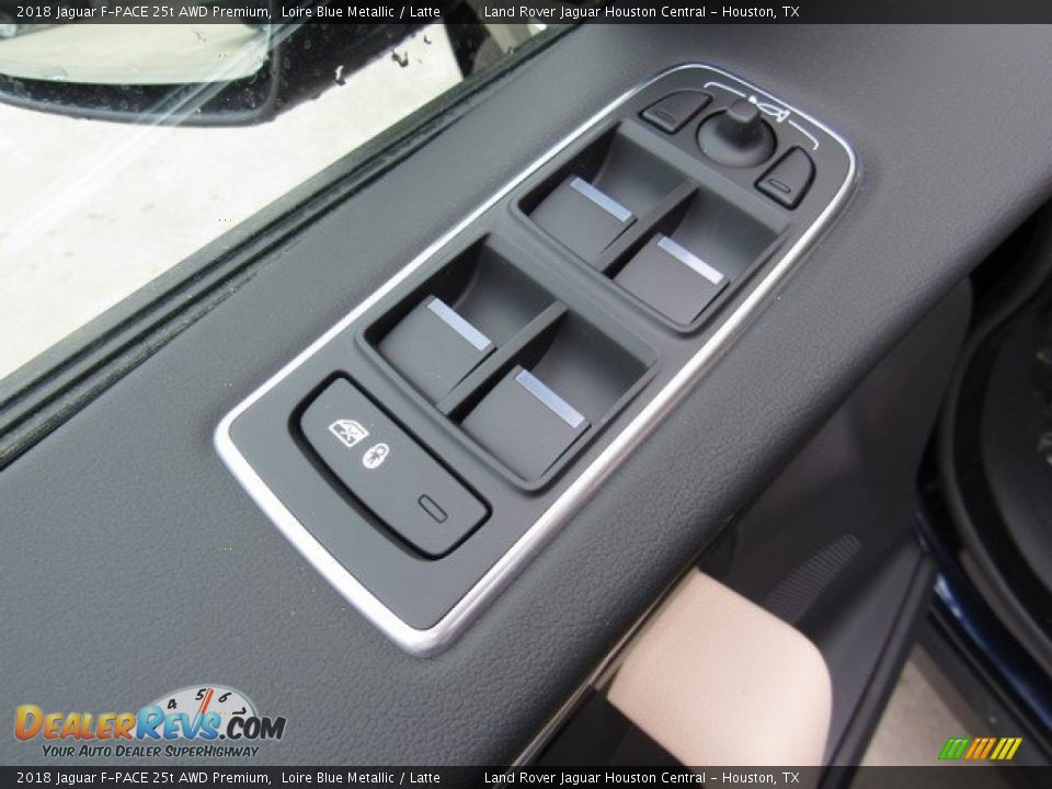 2018 Jaguar F-PACE 25t AWD Premium Loire Blue Metallic / Latte Photo #25