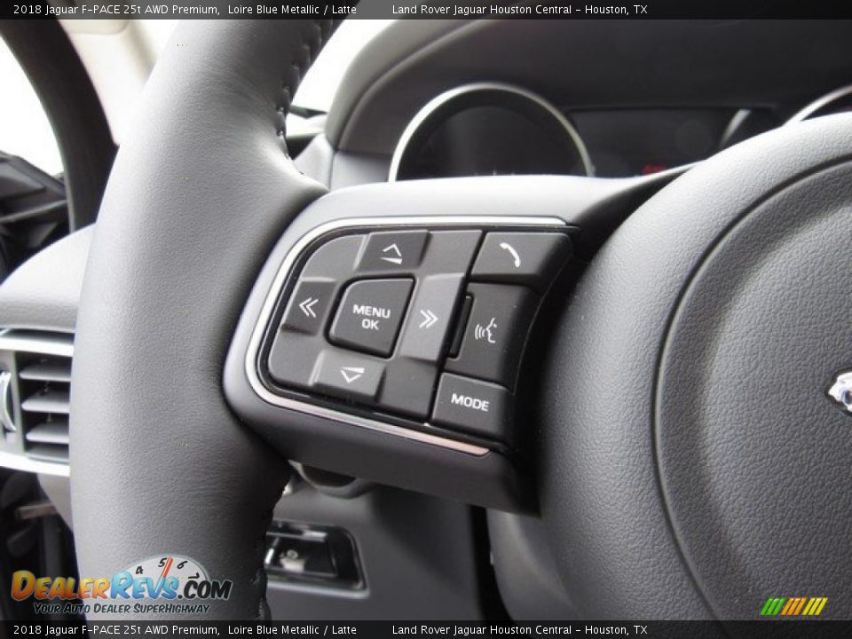 2018 Jaguar F-PACE 25t AWD Premium Loire Blue Metallic / Latte Photo #29