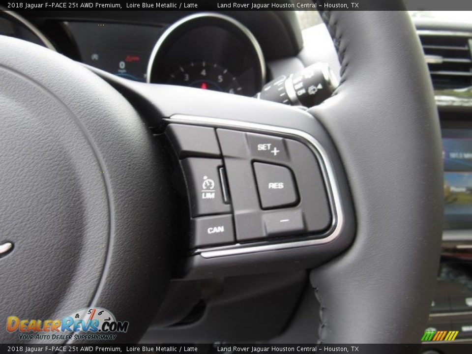 2018 Jaguar F-PACE 25t AWD Premium Loire Blue Metallic / Latte Photo #30