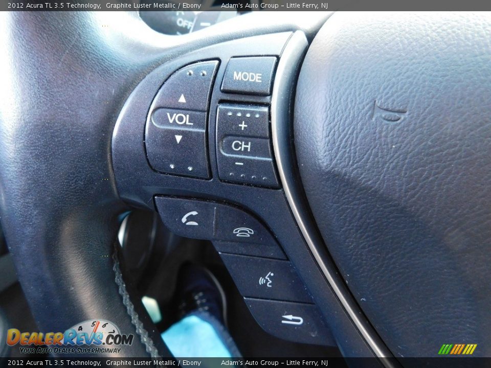 2012 Acura TL 3.5 Technology Graphite Luster Metallic / Ebony Photo #33