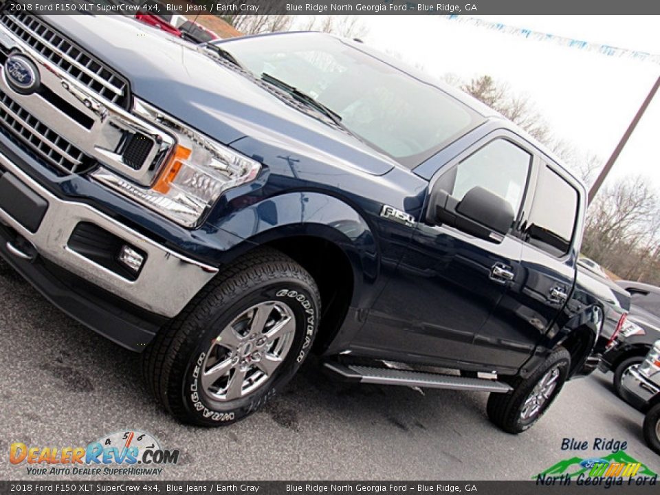 2018 Ford F150 XLT SuperCrew 4x4 Blue Jeans / Earth Gray Photo #32