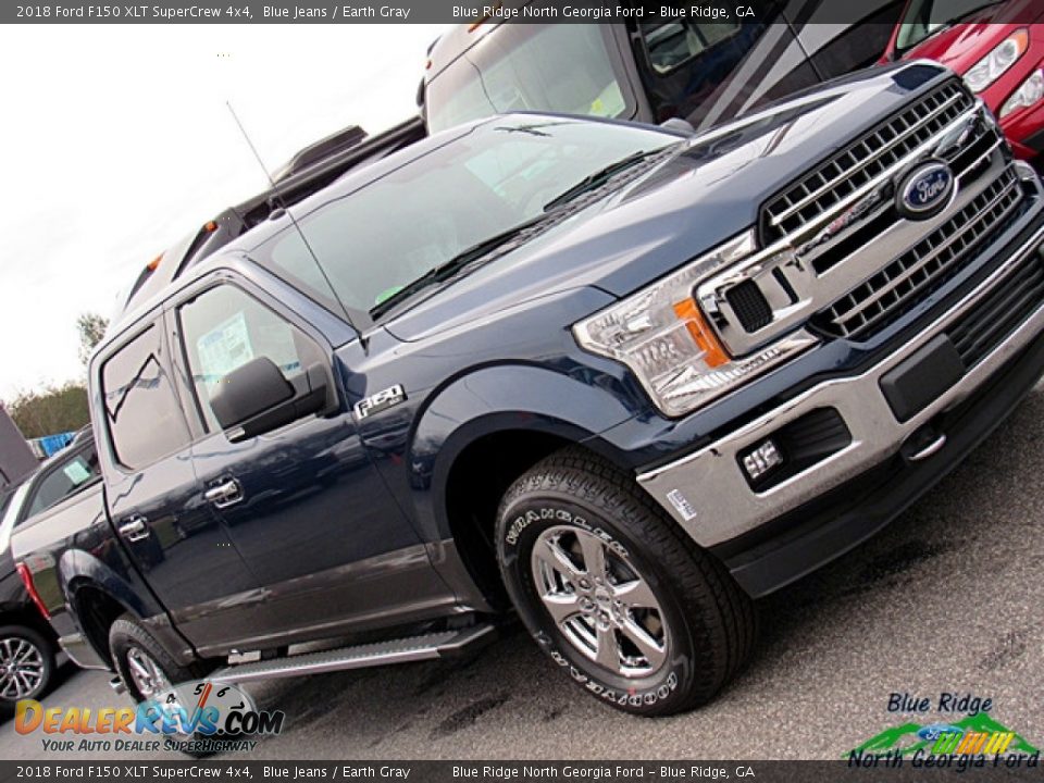 2018 Ford F150 XLT SuperCrew 4x4 Blue Jeans / Earth Gray Photo #33