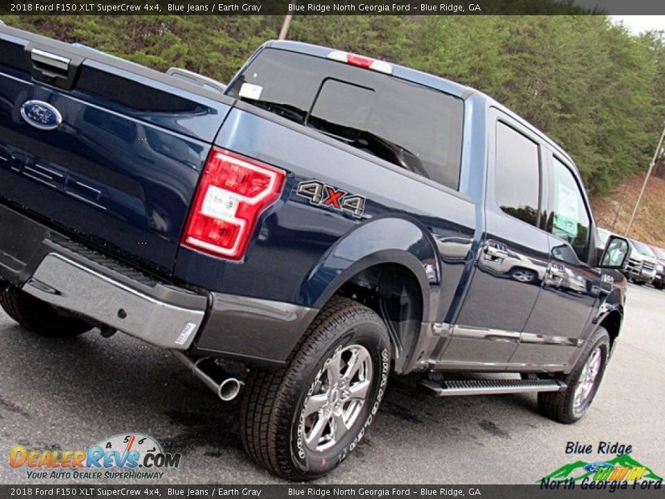 2018 Ford F150 XLT SuperCrew 4x4 Blue Jeans / Earth Gray Photo #34