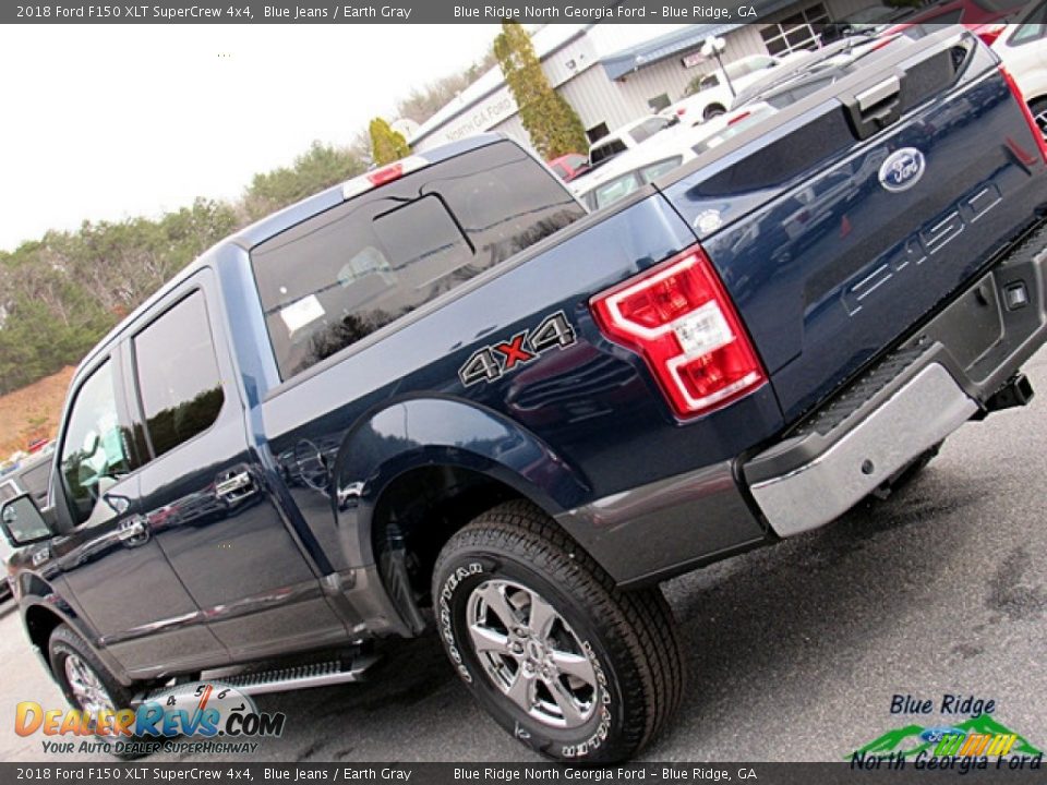 2018 Ford F150 XLT SuperCrew 4x4 Blue Jeans / Earth Gray Photo #35