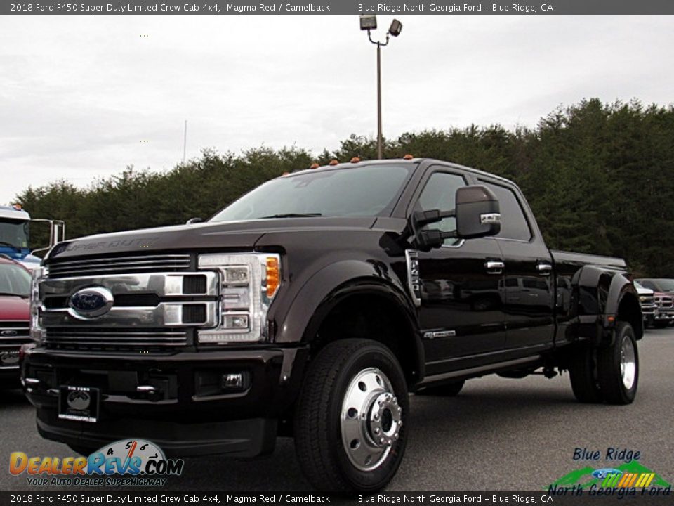 2018 Ford F450 Super Duty Limited Crew Cab 4x4 Magma Red / Camelback Photo #1