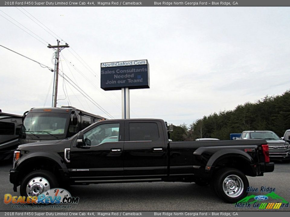 2018 Ford F450 Super Duty Limited Crew Cab 4x4 Magma Red / Camelback Photo #2