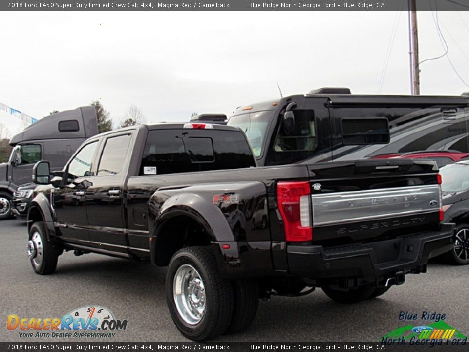 2018 Ford F450 Super Duty Limited Crew Cab 4x4 Magma Red / Camelback Photo #3