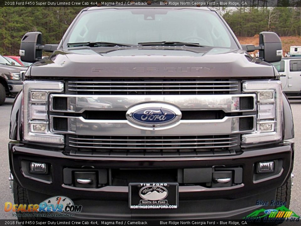 2018 Ford F450 Super Duty Limited Crew Cab 4x4 Magma Red / Camelback Photo #5