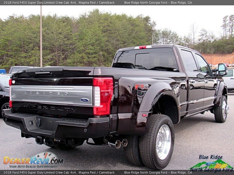 2018 Ford F450 Super Duty Limited Crew Cab 4x4 Magma Red / Camelback Photo #6