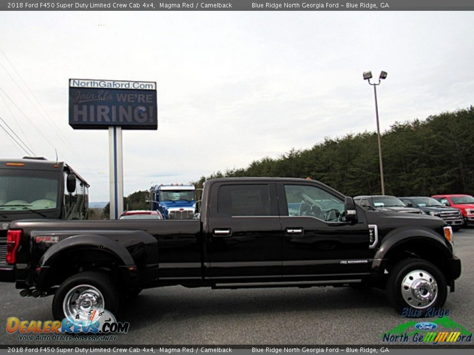 2018 Ford F450 Super Duty Limited Crew Cab 4x4 Magma Red / Camelback Photo #7