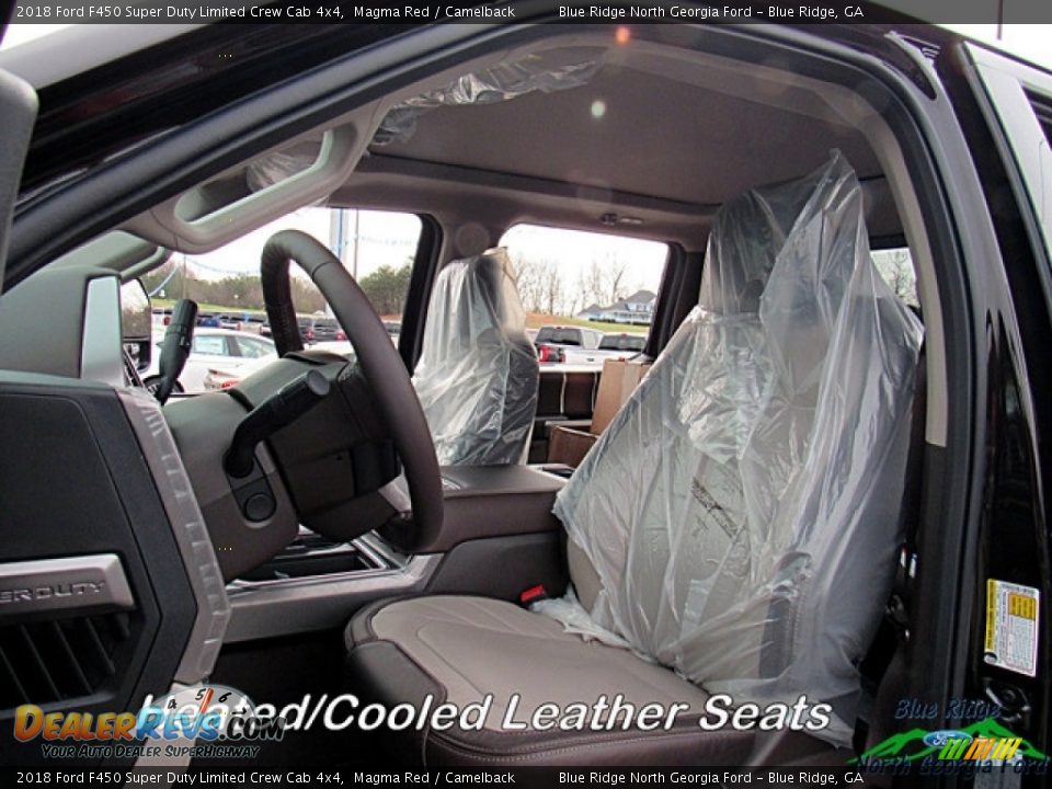 2018 Ford F450 Super Duty Limited Crew Cab 4x4 Magma Red / Camelback Photo #10