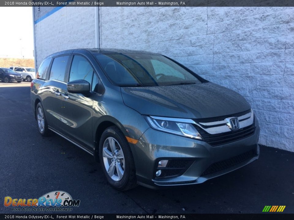 2018 Honda Odyssey EX-L Forest Mist Metallic / Beige Photo #1