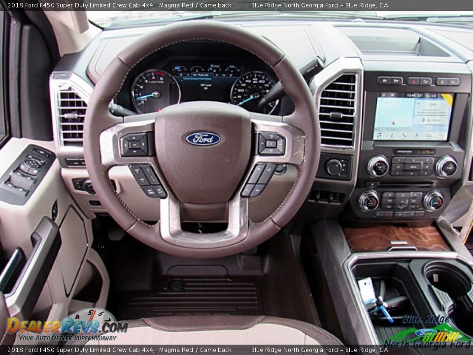 2018 Ford F450 Super Duty Limited Crew Cab 4x4 Magma Red / Camelback Photo #28