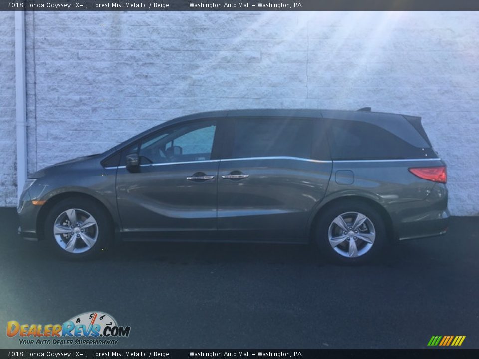 2018 Honda Odyssey EX-L Forest Mist Metallic / Beige Photo #7