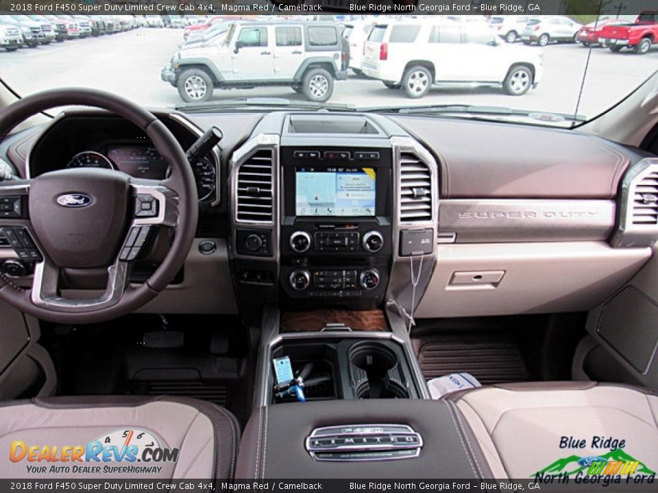 2018 Ford F450 Super Duty Limited Crew Cab 4x4 Magma Red / Camelback Photo #29