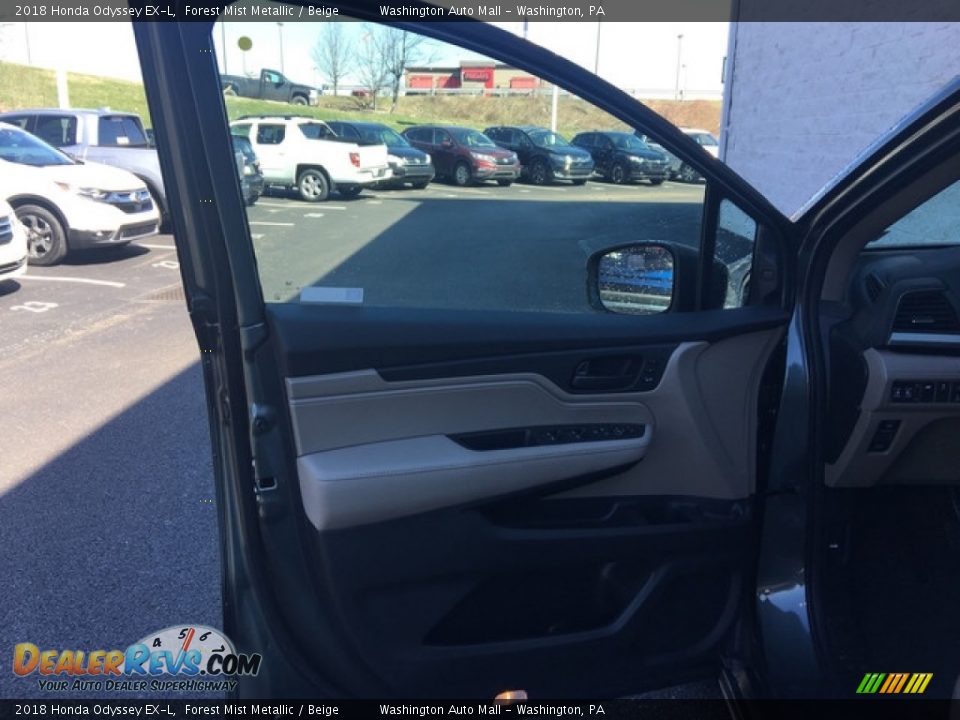 2018 Honda Odyssey EX-L Forest Mist Metallic / Beige Photo #10