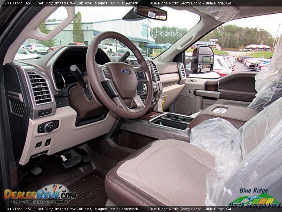 2018 Ford F450 Super Duty Limited Crew Cab 4x4 Magma Red / Camelback Photo #32