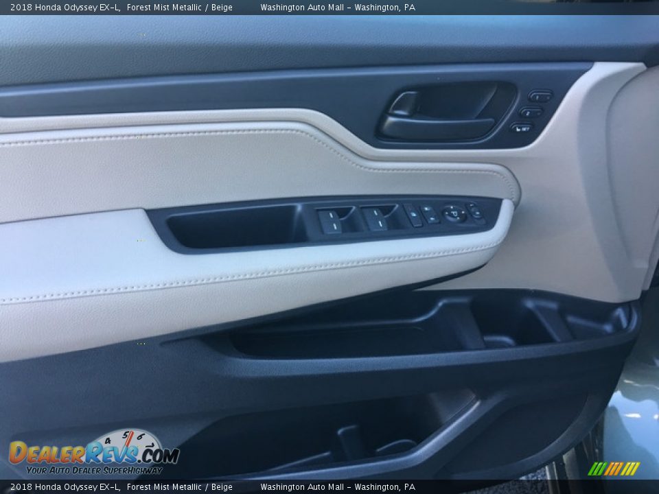 2018 Honda Odyssey EX-L Forest Mist Metallic / Beige Photo #11