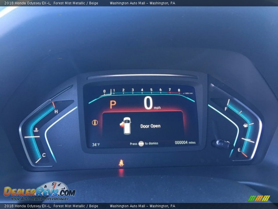 2018 Honda Odyssey EX-L Forest Mist Metallic / Beige Photo #13