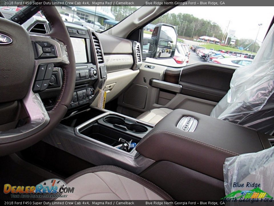 2018 Ford F450 Super Duty Limited Crew Cab 4x4 Magma Red / Camelback Photo #34