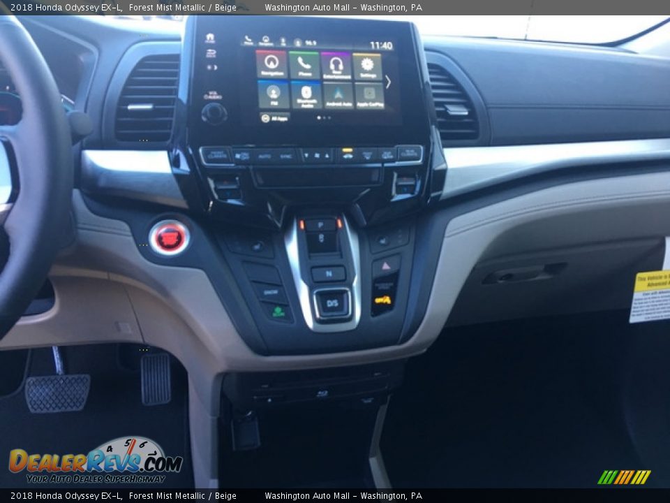 2018 Honda Odyssey EX-L Forest Mist Metallic / Beige Photo #15
