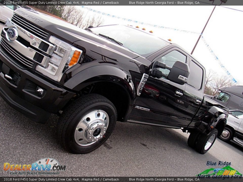 2018 Ford F450 Super Duty Limited Crew Cab 4x4 Magma Red / Camelback Photo #35