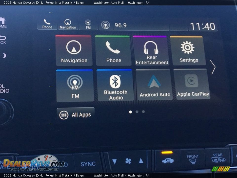 2018 Honda Odyssey EX-L Forest Mist Metallic / Beige Photo #16