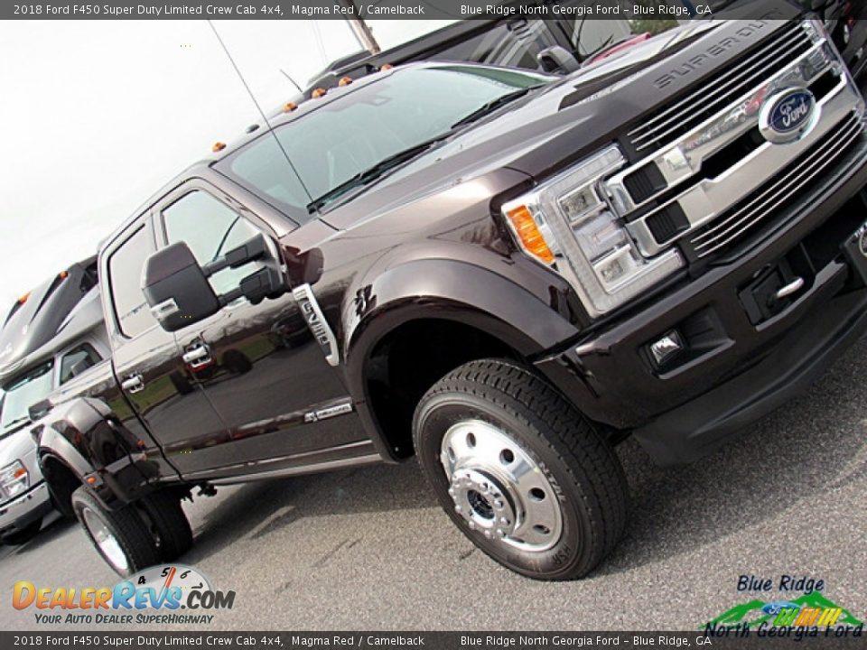 2018 Ford F450 Super Duty Limited Crew Cab 4x4 Magma Red / Camelback Photo #36