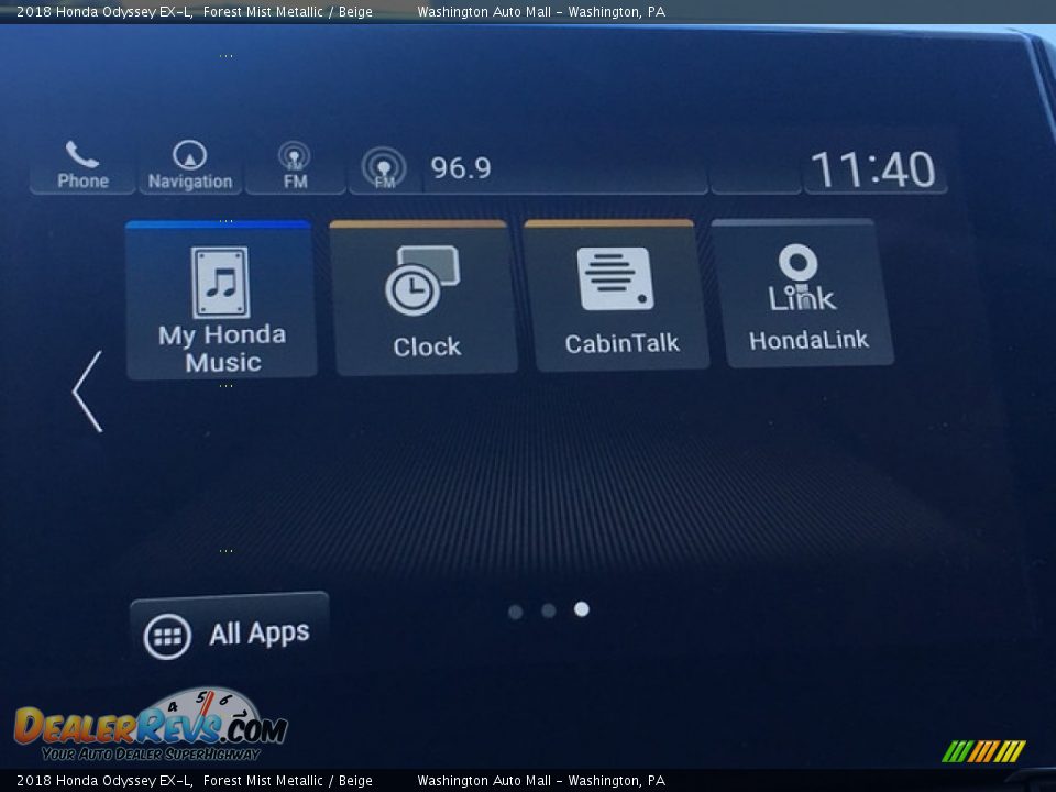 2018 Honda Odyssey EX-L Forest Mist Metallic / Beige Photo #18