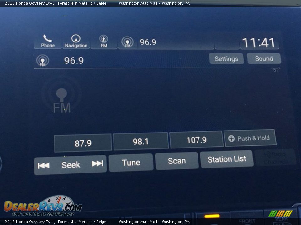 2018 Honda Odyssey EX-L Forest Mist Metallic / Beige Photo #19