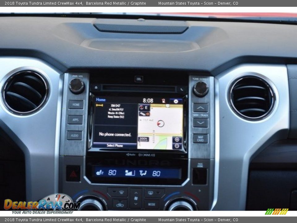 2018 Toyota Tundra Limited CrewMax 4x4 Barcelona Red Metallic / Graphite Photo #10