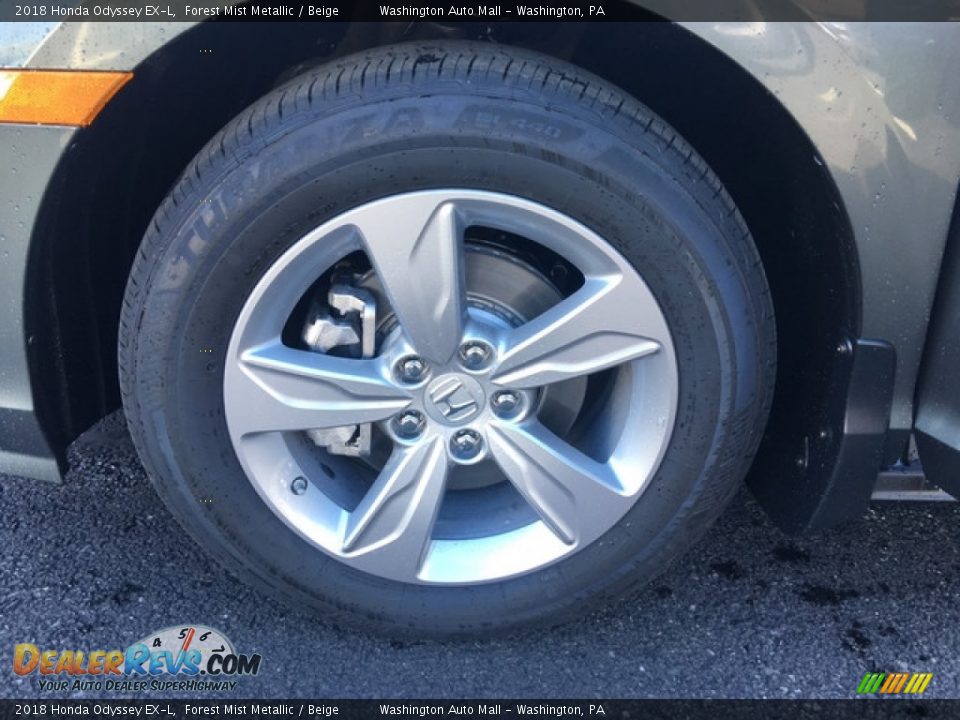 2018 Honda Odyssey EX-L Forest Mist Metallic / Beige Photo #33
