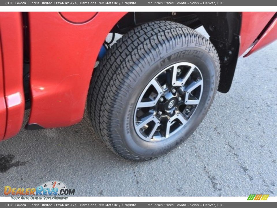2018 Toyota Tundra Limited CrewMax 4x4 Barcelona Red Metallic / Graphite Photo #33